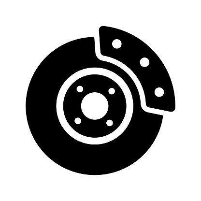 Disc brake simple flat icon vector illustration