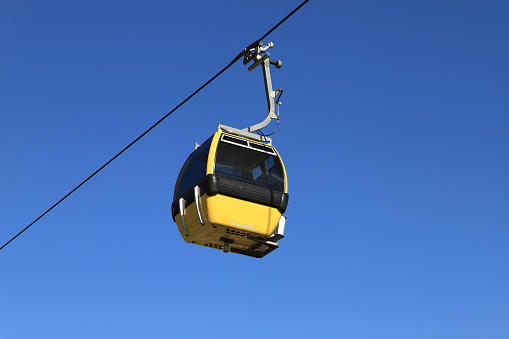 a gondola of the mountain railway