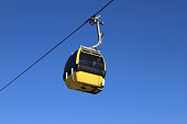 a gondola of the mountain railway
