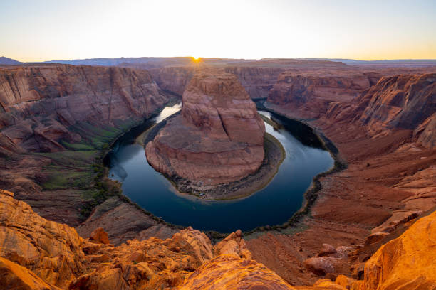 istock Grand Canyon at the Horseshoe Bend at sunrise 1453092608