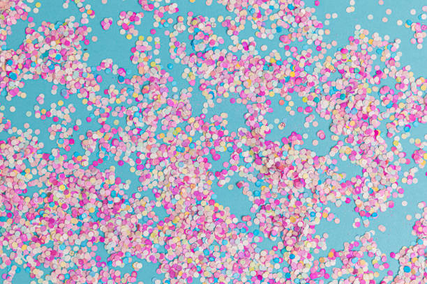 istock flatlay of colors dots with blue pastel background, top view 1453096309