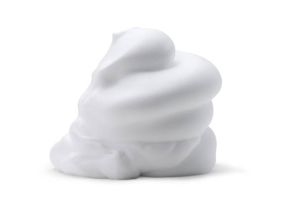 istock Shaving foam isolated on white background close-up 1453100258
