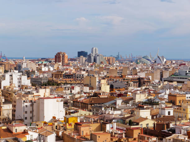 istock Panoramic aerial view of Valencia, Spain 1453101660