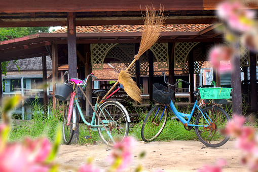 Close up  two bicycles in Thailand
