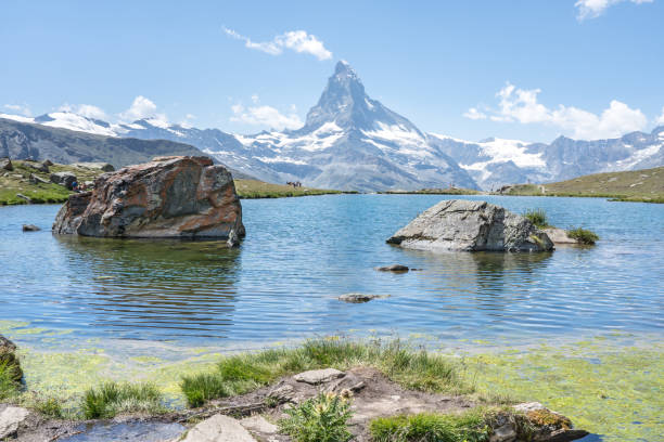 istock Matterhorn with Stellisee, Zermatt,  Switzerland 1453113144