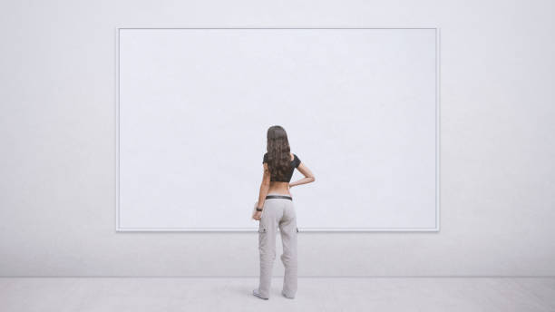 istock Woman at the art exhibition 1453116072