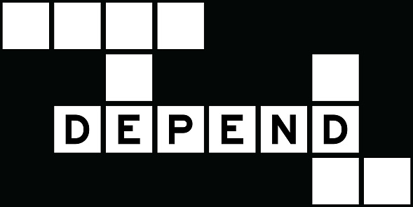 Alphabet letter in word depend on crossword puzzle background
