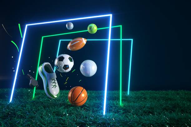 istock 3d football object design. realistic rendering. abstract futuristic background. 3d illustration. motion geometry concept. sport competition graphic. tournament game bet content. soccer ball element. 1453119452