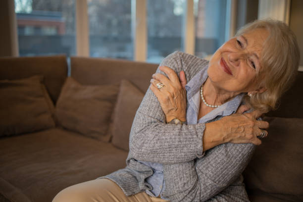 istock Senior woman suffering from pain 1453119723