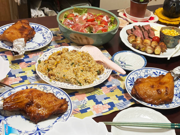 istock Japanese christmas home dinner 1453125687