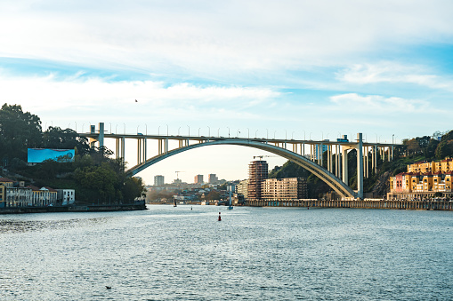 Douro River and Ponte da Arrábida in Porto