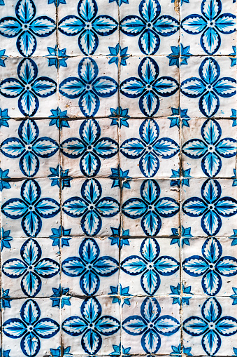 Traditional Portuguese glazed tiles