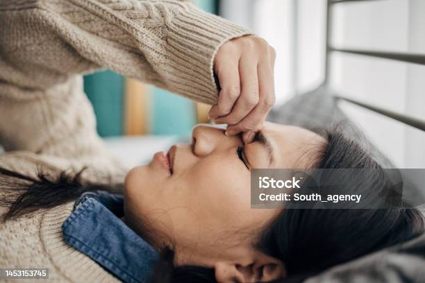 Problems With Headache Stock Photo - Download Image Now - Headache, Pain, Women