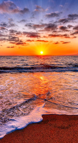 istock Inspirational Sunset Sun Rays Colorful Uplifting Skyscraper Vertical Banner 1453169164