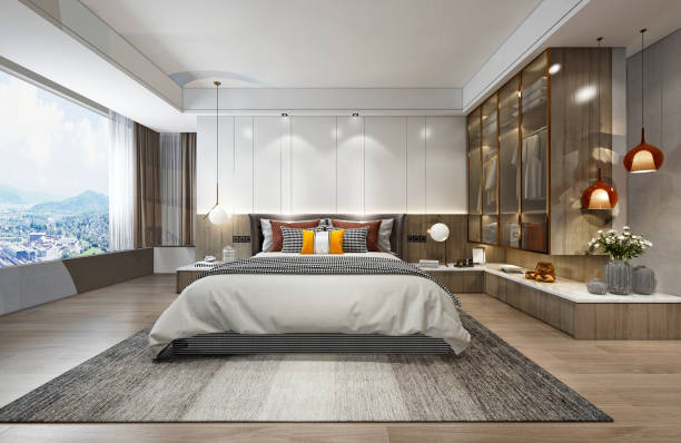 istock 3d render hotel suite with luxury bathroom 1453169975