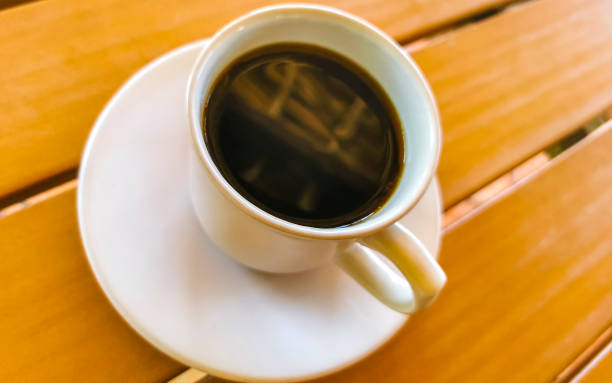 istock Cup of americano black coffee in restaurant Mexico. 1453170314