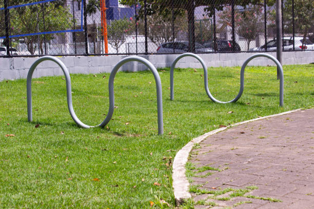istock Public bike racks 1453171106