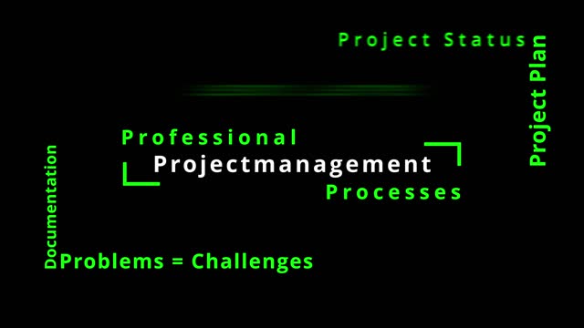 Professional Project management word cloud and tag cloud with recommended methods and advices to improve processes and project realization with conceptual tags and technical terms as educational tips