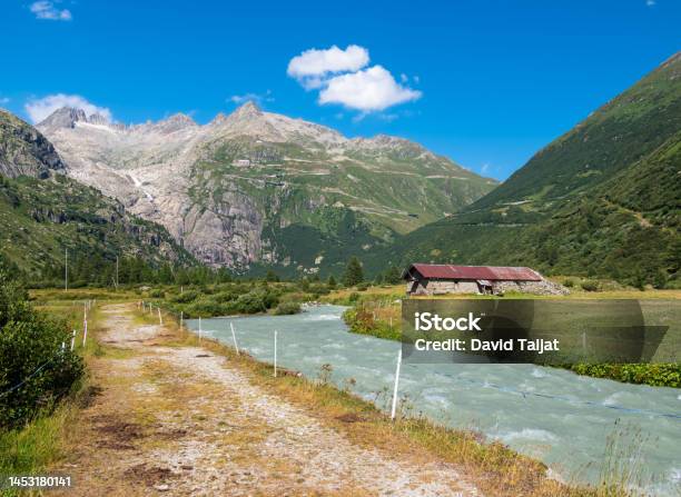River Rhone And Rhone Glacier Stock Photo - Download Image Now - Beauty, Blue, Color Image