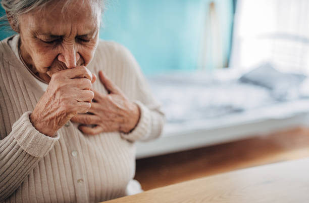 istock Old woman is ill 1453186600