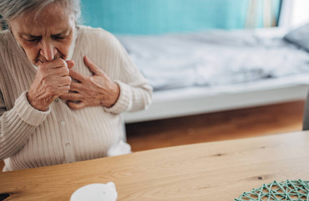 istock Old woman is ill 1453186609