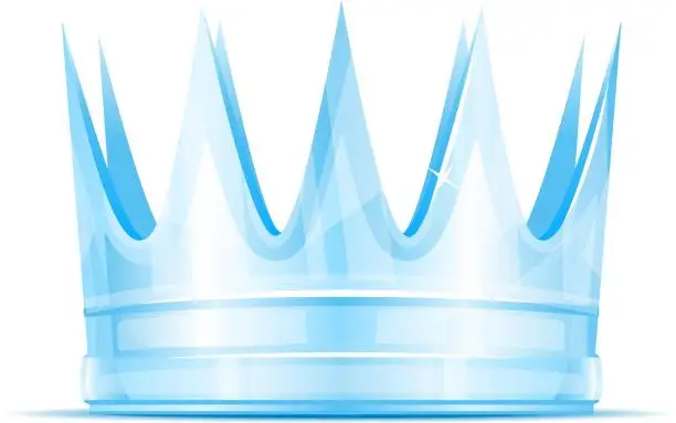 Vector illustration of One_golden_King_crown_isolated