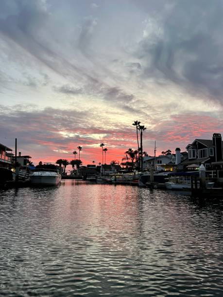istock Sunset on the canal 1453189299