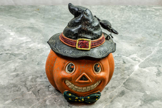 Close-up images of Halloween decorations stock photo
