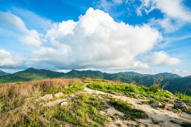 Natural landscape of the mountain peak