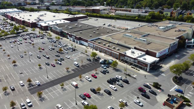 Lennox Shopping Mall, Columbus Ohio, aerial drone footage near the campus of Ohio State University