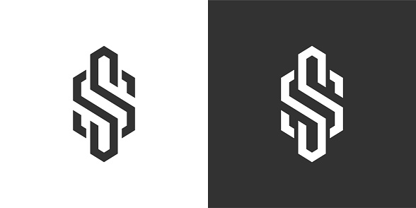 SS or S initial letter logo design vector