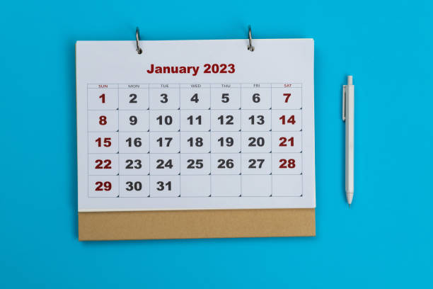 istock Close up of 2023 calendar 1453229872
