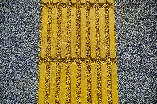Close-up photo of blind road surface