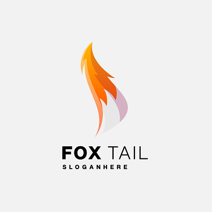 fox tail design illustration color