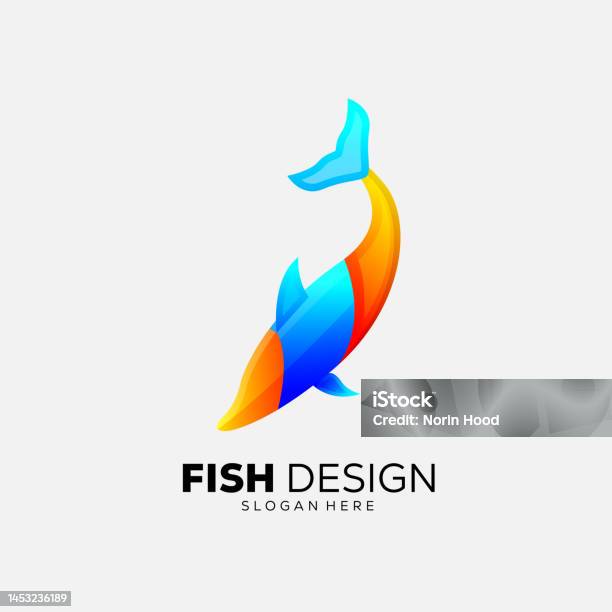 Fish Gradient Fish Design Gradient Template Stock Illustration - Download Image Now ...