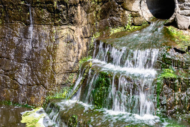 istock Photography on theme beautiful fall water from garden waterfall 1453248664