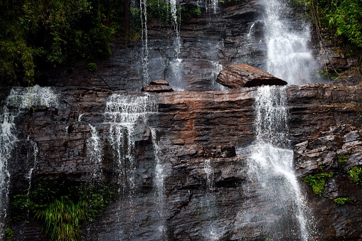 A closeup shot of the Jhari Falls in Chikmagalur district, Karnataka, India