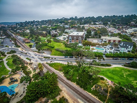 Aerial Shot Of Powerhouse Park In Del Mar California Usa Stock Photo ...