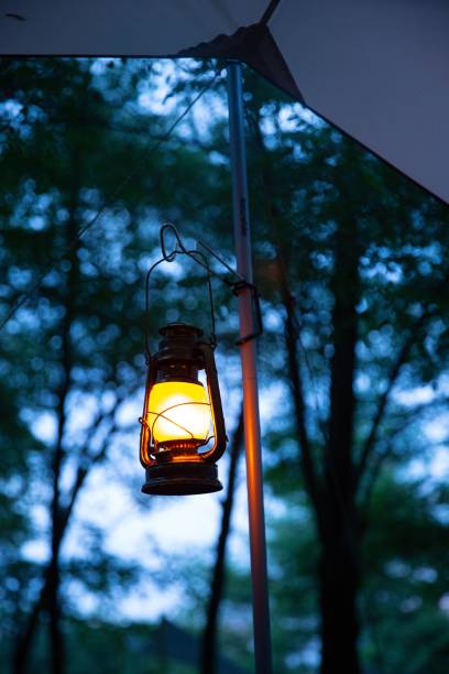 istock Vertical shot of a small lamp on the blurry background 1453257214