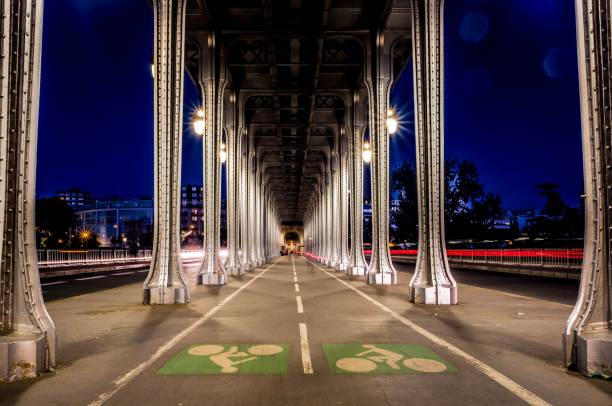 istock View of the road under the bridge at night 1453263532
