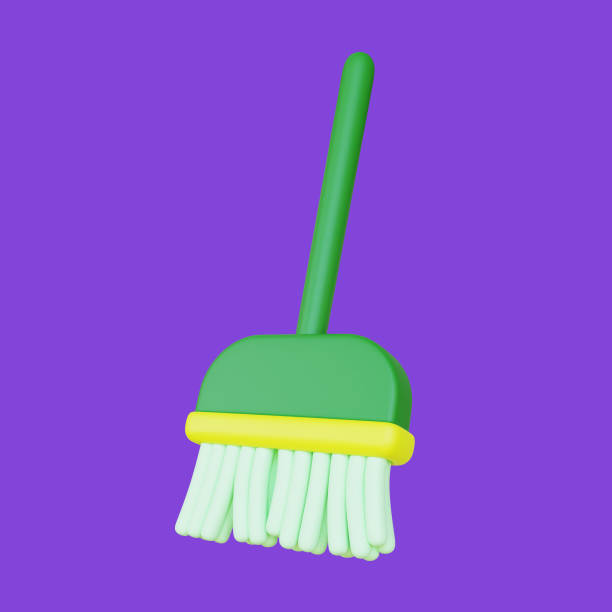 Flying broom made of twigs.