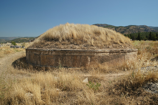 Tumulus at Hierapolis Ancient City, Pamukkale, Denizli City, Turkiye