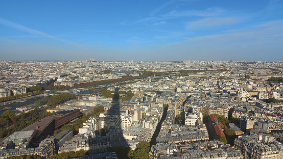 Aerial view of the Hotel des Invalides from Tour Montparnasse observation desk - Paris, France