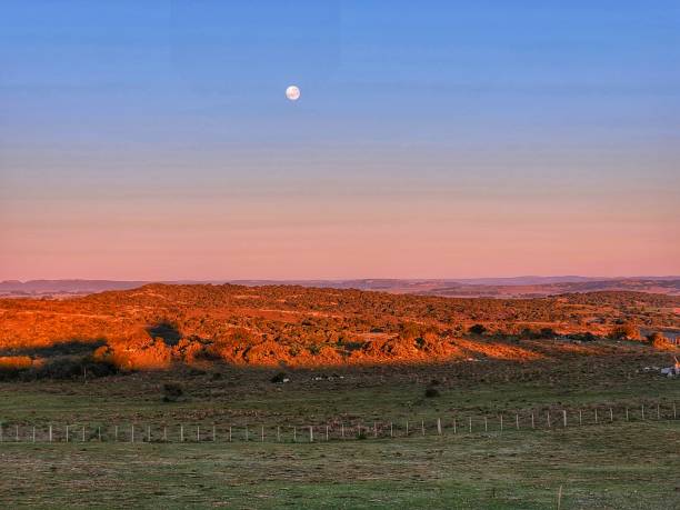 istock full moon setting over the horizon in the fields of Uruguay 1453280484