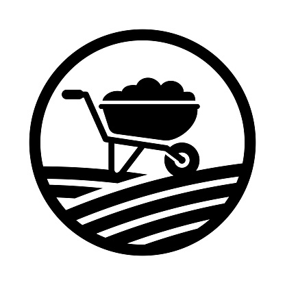 Wheelbarrow icon design vector illustration