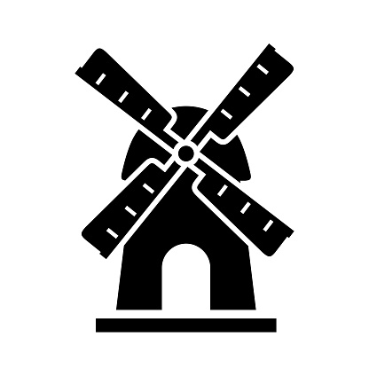 Windmill icon design vector illustration