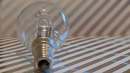 Light bulb in close up