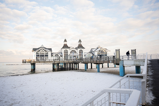 The pier of Sellin during the winter