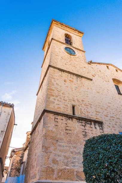 istock bottom view  perspective  church town 1453288596