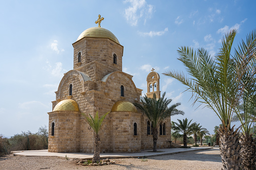 Saint John the Baptist Greek Orthodox Church in Al Maghtas, Jordan, at the Site of the Baptism of Jesus Christ
